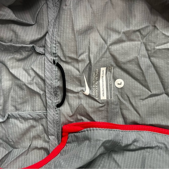 Nike Running Windbreaker - Grey/Orange - Size L - Picture 2 of 3